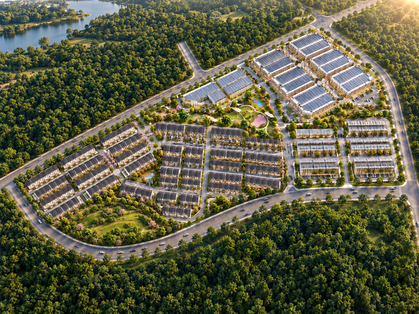 Interactive 3D bird's-eye masterplan of Ascent Park I